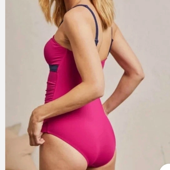 Boden One Piece Pink Swimsuit Size 10 - Picture 2 of 6
